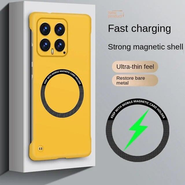 Магнитный безрамочный жесткий чехол Magsafe для телефона Xiaomi 14 Pro 14 Mi 13T Pro 13 T 12S Ultra Pro 12 Lite 11 11i, противоударный чехол с беспроводной зарядкой
