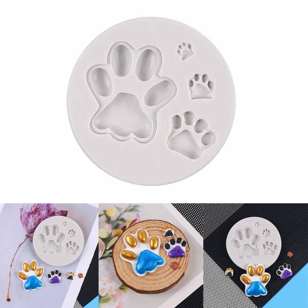 Silicone Fondant Mold Cute Cat Claw Baking Mold Chinese Animal Paw Shape Chocolate Resin Mold Cake Decorating Tool