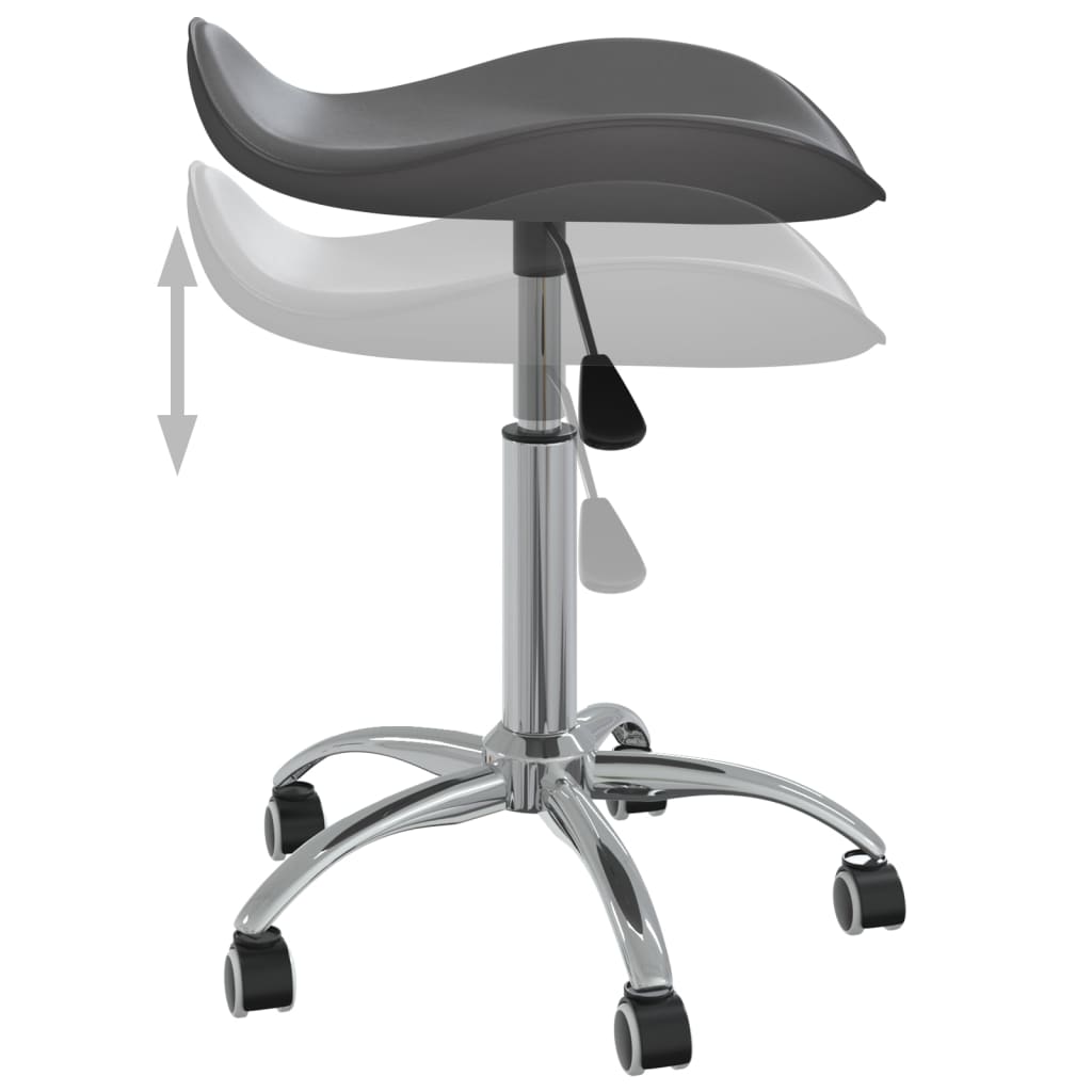 Office Chair Gray Faux Leather