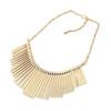 Sparkling Bars Choker Metallic Necklace Bib Chunky Collar Fringe Necklace Metal Tassel Punk Jewelry for Women