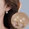 Zircon Earrings Without Pierced Ear Clip Imitation Pearl Short Simple Clip On Earrings for Women