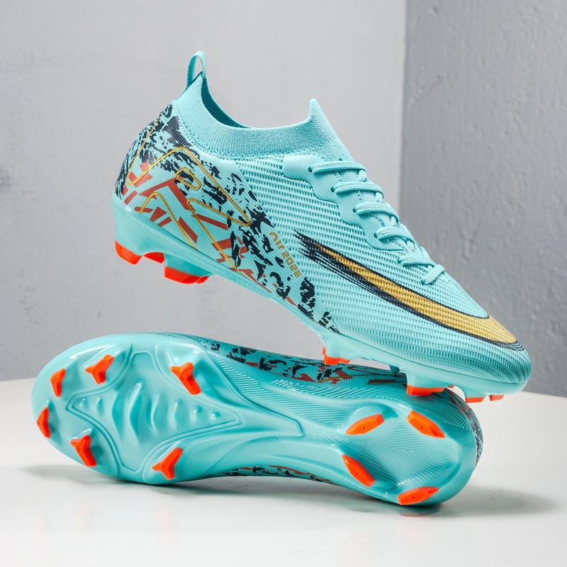 Unisex Professional Football Cleats AG Studs Soccer Boots Breathable Outdoor Lawn Training Sneakers
