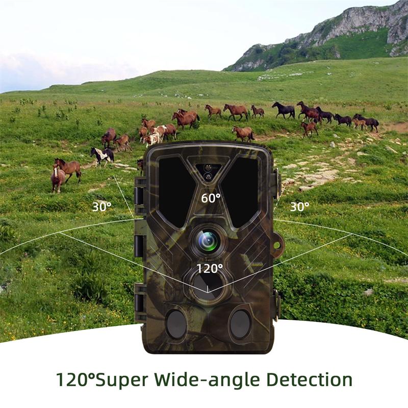 Ourdoor Trail Camera 36mp Камера ночного видения Разрешение 2,7k Охотничья камера Диапазон обзора 120° Расстояние ночного видения 20 м