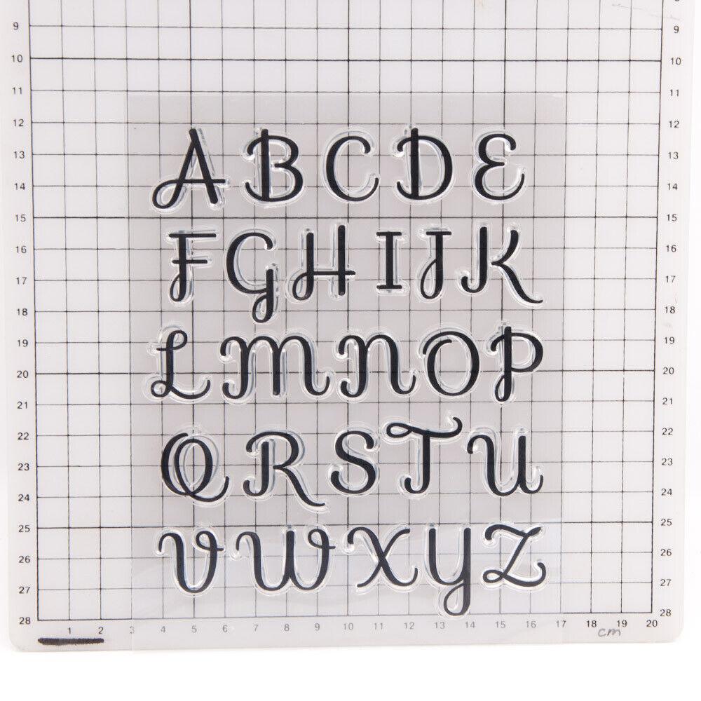 Прозрачные силиконовые прозрачные штампы с буквами алфавита ABC для печати, сделай сам, скрапбукинг, альбом, декор для карт, слово Capital