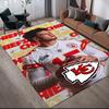 Mahomes Flannel Printed Carpet, Home Sofa Decoration for Living Room & Bedroom, Non‑Slip Play Flannel Floor Mat for Game Room