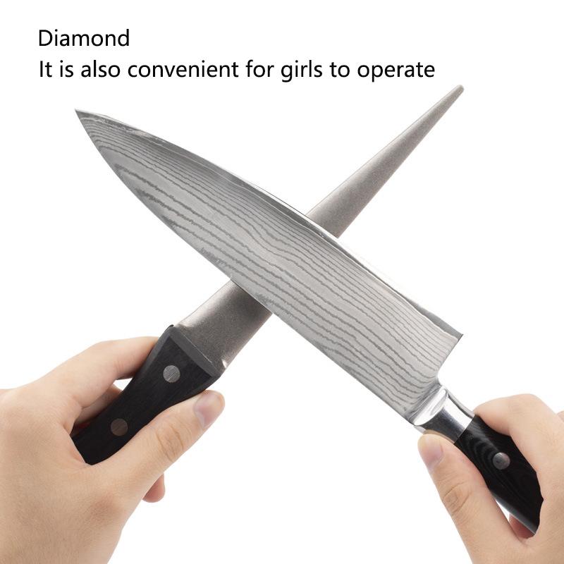 Sharpening Rod Diamond Rod Kitchen Gadgets Knife Sharpener Slaughterhouse Butcher Sharpening Bar Fish Hook Grinding