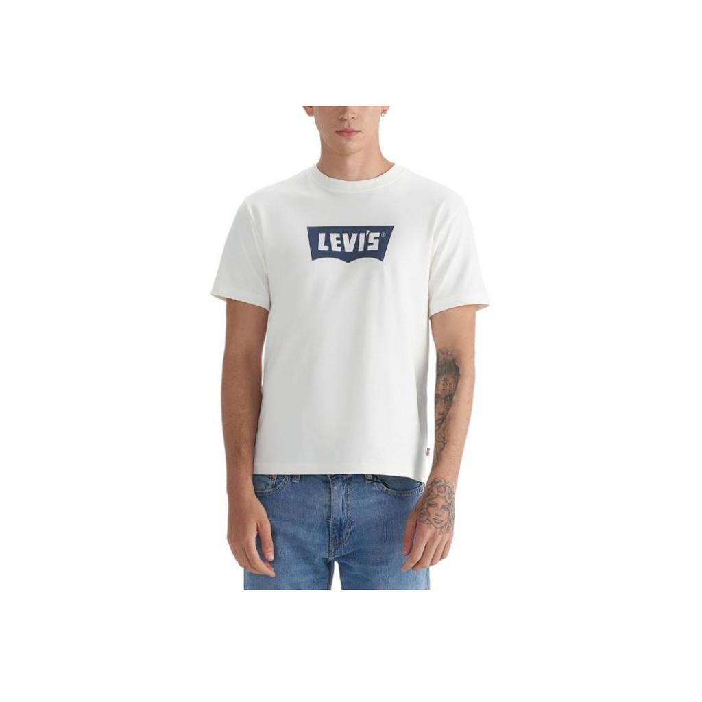 Мужская футболка с коротким рукавом и круглым вырезом, с принтом логотипа Levis, топы, хаки 001AM-0002