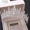 Kmvexo Барокко Винтаж Роскошь Королева Королева Король Кристалл Свадебная Корона Свадебная Тиара Короны Диадема Невесты Вечерние Украшения Для Волос