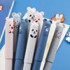 Erasable Gel Pens Fine Point 0.5mm Cartoon Design Rollerball Gel Ink Pens for Adult Kids Writing Calligraphy Note Taking
