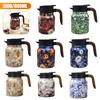 Vintage Floral Pattern Tea Thermos Built-In Infuser 800/1000ml Floral Tea Kettle Stewed Teapot Tea Separation Water Bottle