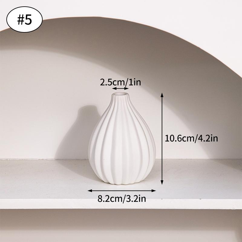 Ins White Ceramic Vase Room Decor Modern Ceramic Flowers Bottle Decorative Aesthetic Flowers Vase Wedding Home Decoration