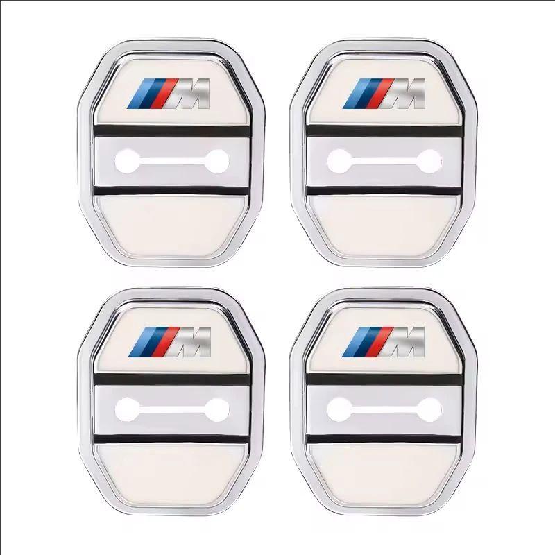 CTCE1 4Pcs Silicone Car Door Lock Buckle Protector Cover Interior Accessories Motorcycle Decal For BMW G80 G06 G07 G42 G14 G15 E46
