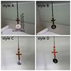 Handmade NFC Bible Cross Pendant Wooden Cross Car Mirror Hanging  Jewelry Gift
