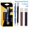 2.0mm Mechanical Propelling Pencil Set HB Automatic Pencils With Color and Black Lead Refills for Drawing Writing Sketching