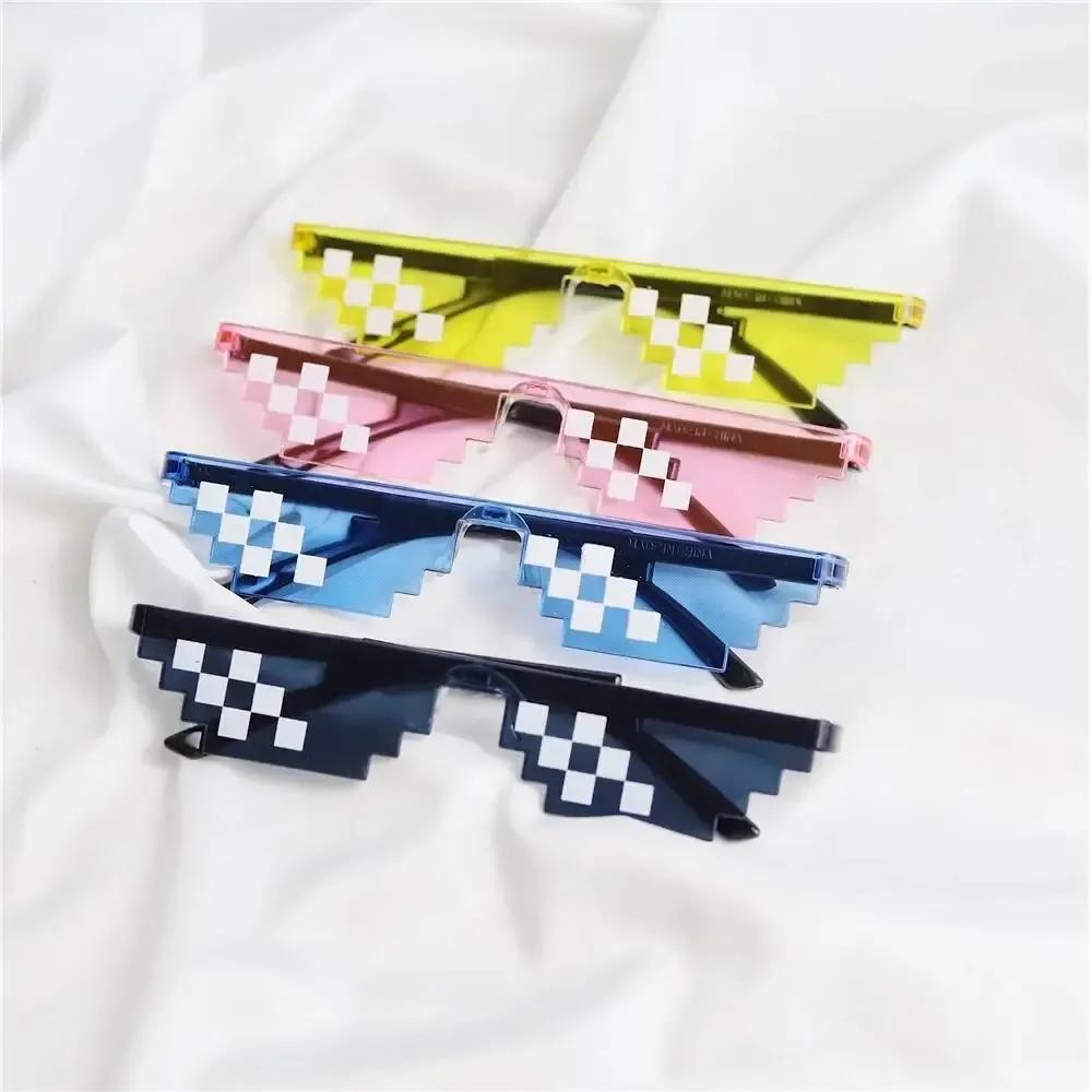 5 шт. НОВЫЕ солнцезащитные очки Mosaic Trick Toy Thug Life очки Deal With It очки Pixel Black Mosaic солнцезащитные очки Cool Jokes забавные игрушки
