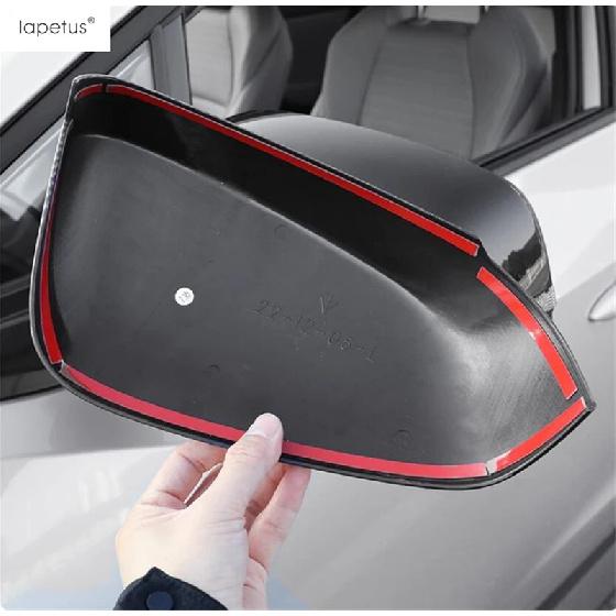 Car Rearview Mirror Cap Shell Decoration Protection Cover Trim For Toyota Bz4x - 2025 ABS Chrome / Carbon Fiber Accessories