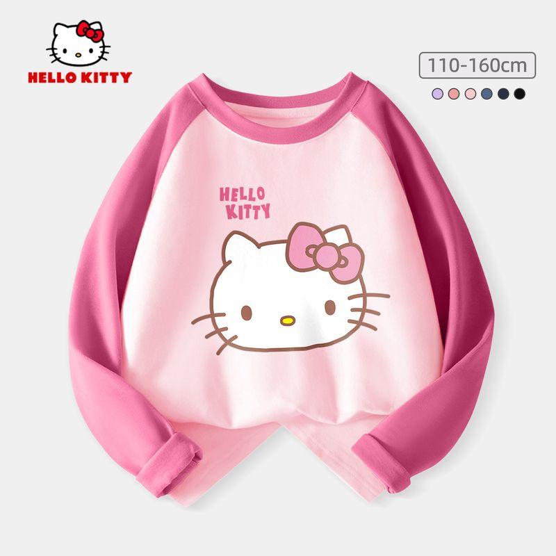 Девочковая футболка с длинным рукавом My Melody 2026 Новый Розовый Базовый Топ Мультяшная Милая Одежда Детская Весенняя