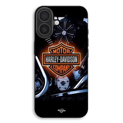 Чехол для телефона - MANIACASE - iPhone 17 - Силикон TPU - Черный - Логотип Harley Davidson