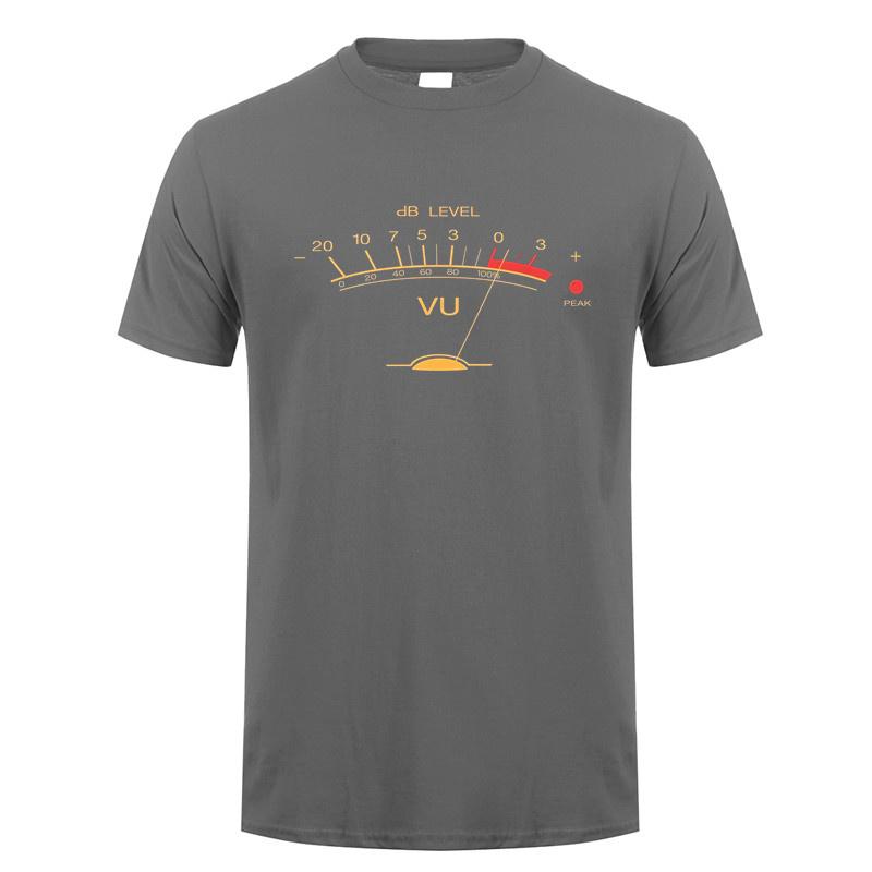 Volume Vu Meter Vintage Audio Engineer Recording Fan Classic T Shirt Unisex Cotton Streetwear Top Short Sleeve Gifts Tshirt Dy140