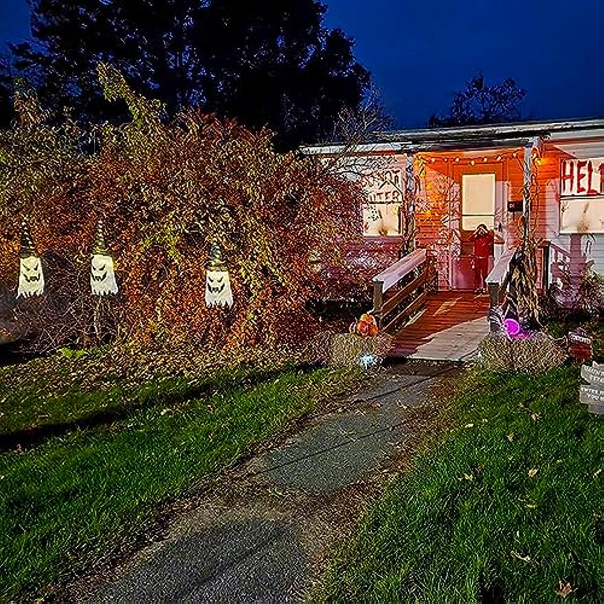 Украшения на Хэллоуин, большие размеры, подвесные, светящиеся, призрачные, ведьмины, шляпы, украшения с гирляндами на Хэллоуин, ARI