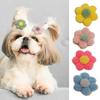 Заколки для волос для щенков, декоративные, пушистые, уютные, с цветочным рисунком, заколки для собак, домашних животных, для йорков