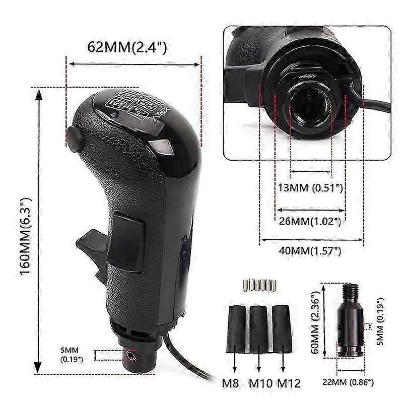 PC USB High Low Gear Simulator Shifter Knob for G29 G27 G25 TH8A USB Gearshift Knob for ETS2 HB043