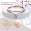 Women Star Pendant Bracelet Gemstone Star Pattern Bangle Bracelet Jewelry Gift