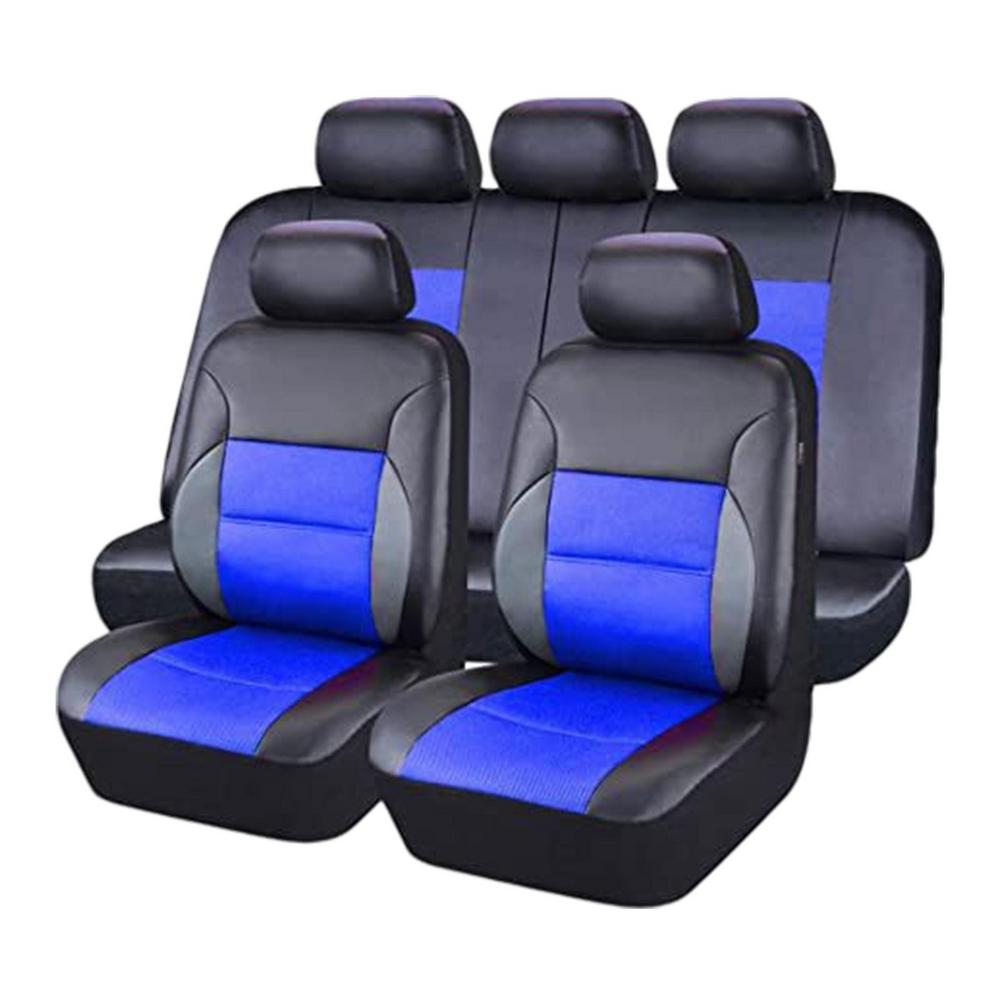 Комплект чехлов для автомобильных сидений, чехлы из искусственной кожи, совместимые с чехлами для подушек безопасности, для защиты автомобильных сидений и аксессуаров для салона автомобиля
