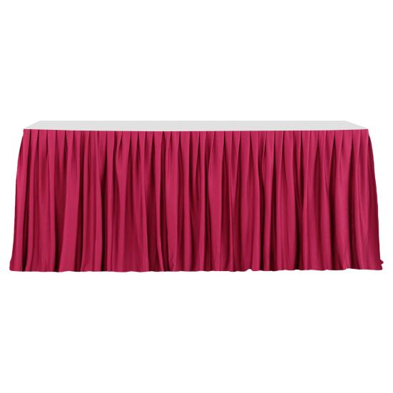 6FT Table Skirt for Rectangle Tables Wrinkle Resistant Pleated Tablecloth Reusable Ruffle Table Cloth for Christmas Baby Shower Wedding