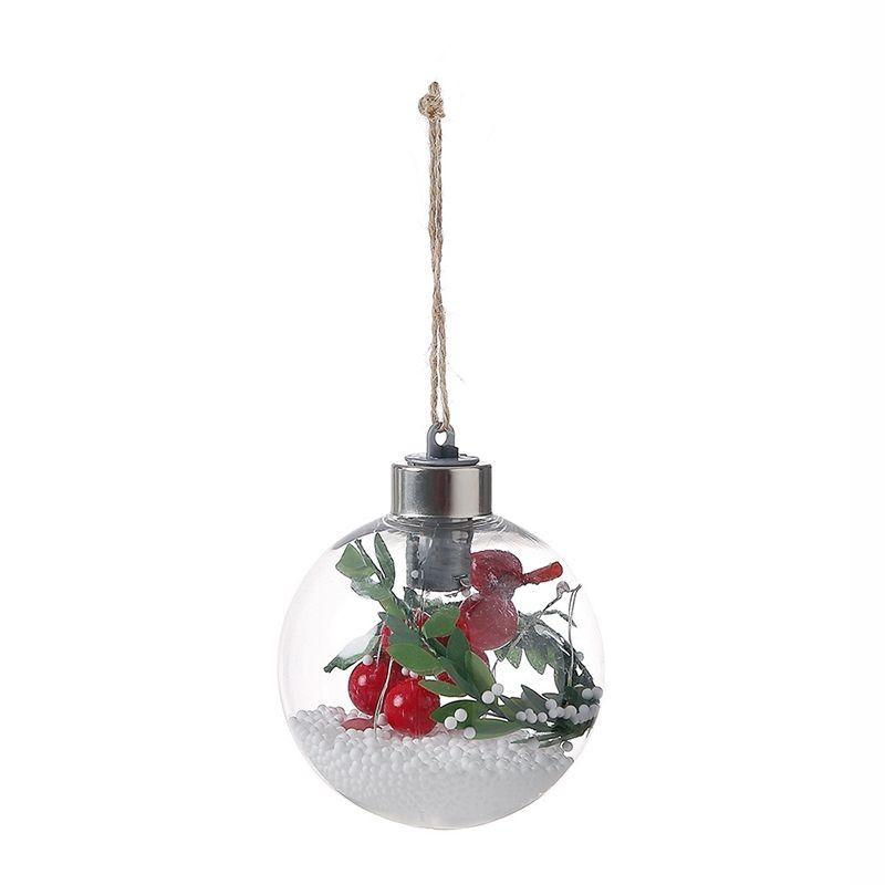 Elegant Led Transparent Ball Light Christmas Tree Ornaments Ideal For Holiday Decoration