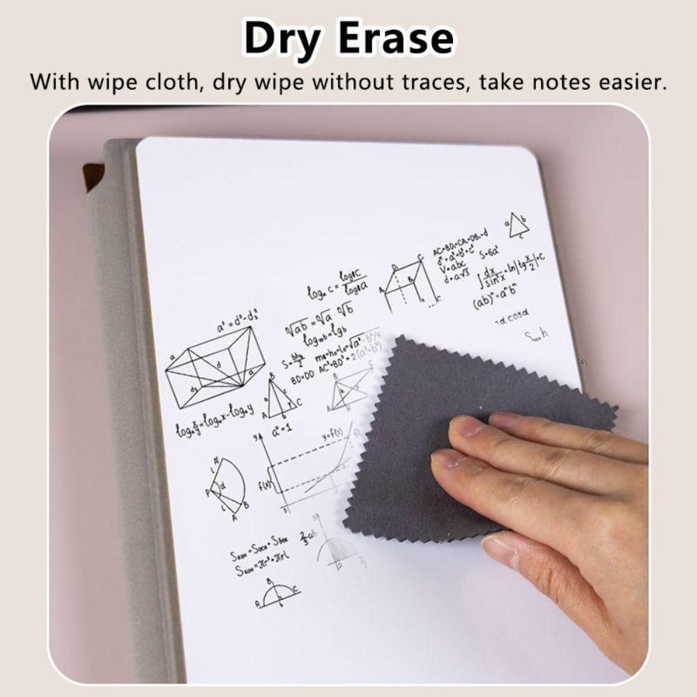PU Leather Whiteboard Notebook Reusable Erasable Writing Board Whiteboard Desktop Using