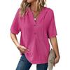 MGHR Women's Fashion Casual Summer Spring  V-Neck Short Sleeve Blouses & Shirts