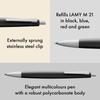 Lamy 2000 Black Ballpoint Pen Multicolor Ballpoint Pen with Visibility Mechanism Includes M 21 Ballpoint Refills in and Green 4-Color – (Black, Blue,
