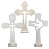 10Pcs Wooden Crosses Standing Candlestick Projection Jesus Crucifix Christian Baptism Table Centerpieces First Communion Decor