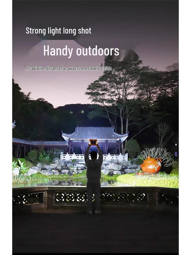 Solar-Powered Portable Floodlight for Outdoor Camping and Emergency Lighting