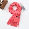 Cotton Solid Color Scarf for Women Winter Warm Wool Cashmere Scarf Autumn and Winter Women's Shawl Scarf Korean Style Atmosphere