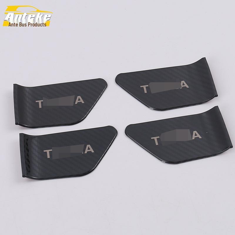 Защита чаши дверной ручки Тиана из 19 частей - Нержавеющая сталь, Декоративная накладка, устойчивая к царапинам