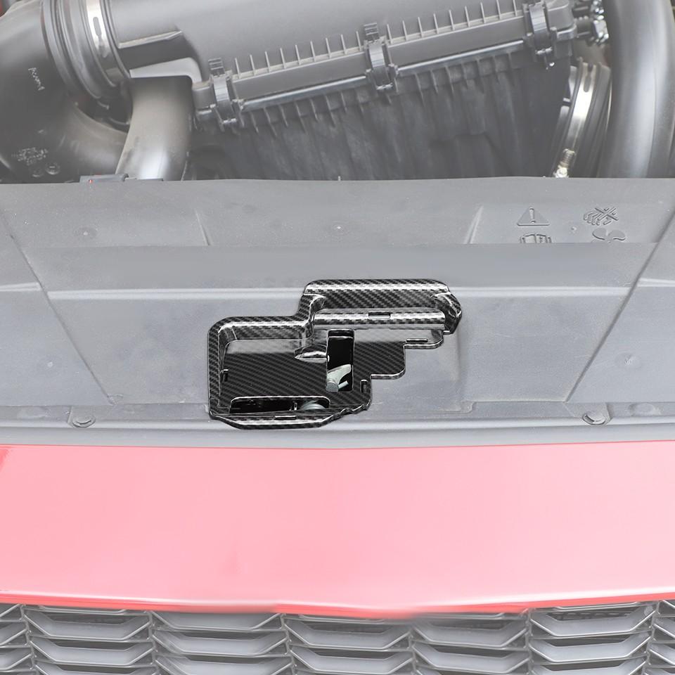 Carbon Fiber Engine Hood Lock Bolt Protector Cover for Ford Mustang 2024 2025 US