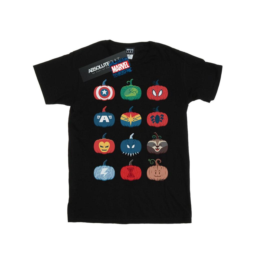 Marvel Mens Avengers Pumpkin Icons T-Shirt