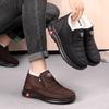 Men's Winter Fleece-lined Thicker Thermal Cotton-Padded Boots Waterproof Non-Slip Shoes Warmer
