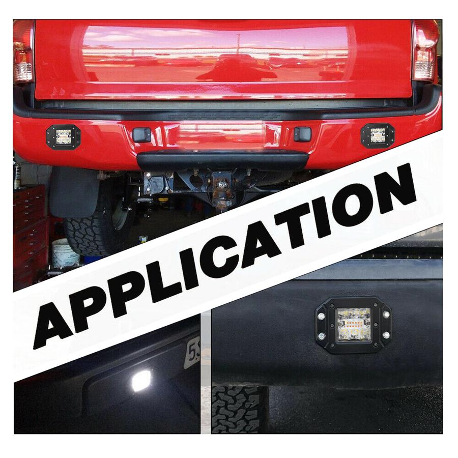 2 ШТ. Врезной монтаж 4,8 ДЮЙМА CREE 96 Вт 9600 ЛМ Комбинированный заливающий/точечный светодиодный рабочий свет Кубические фары Внедорожная противотуманная фара Фара для вождения