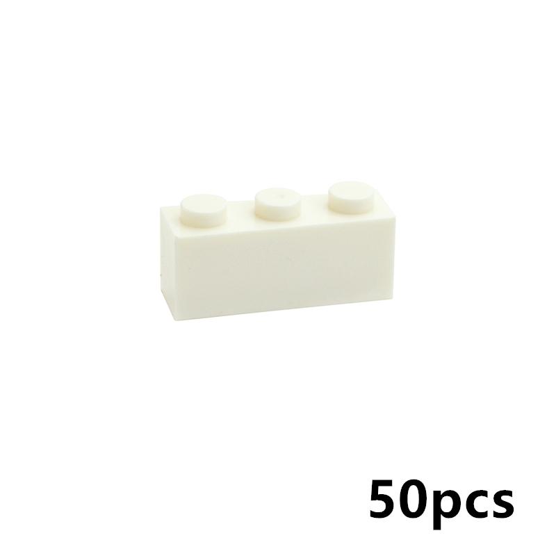 50 шт. Толстые Фигурные Кирпичики 1x3 Точки DIY Строительные Блоки Образовательные Креативные Размер Совместим С 3622 Пластиковые Игрушки Для Детей