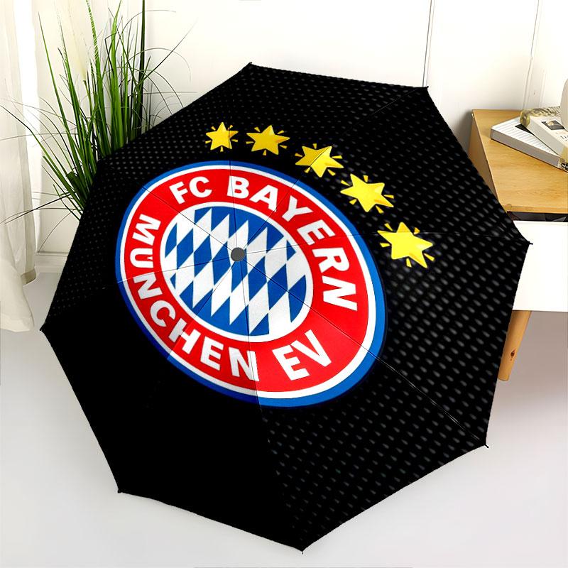 Узор FC Bayern Munchen, автоматический складной зонт, портативная и складная конструкция, 8 спиц, рождественский или праздничный подарок.