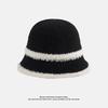 Bucket Hat Knitted Bucket Autumn and Winter Thermal Hat Children Simple Face Small Leisure Basin Hat