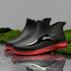 Men Work Chef Shoes Waterproof Oil-proof Kitchen Work Cook Boots Non-slip Ankle Rain Boots Man Hotel Restaurant Safety Footwear