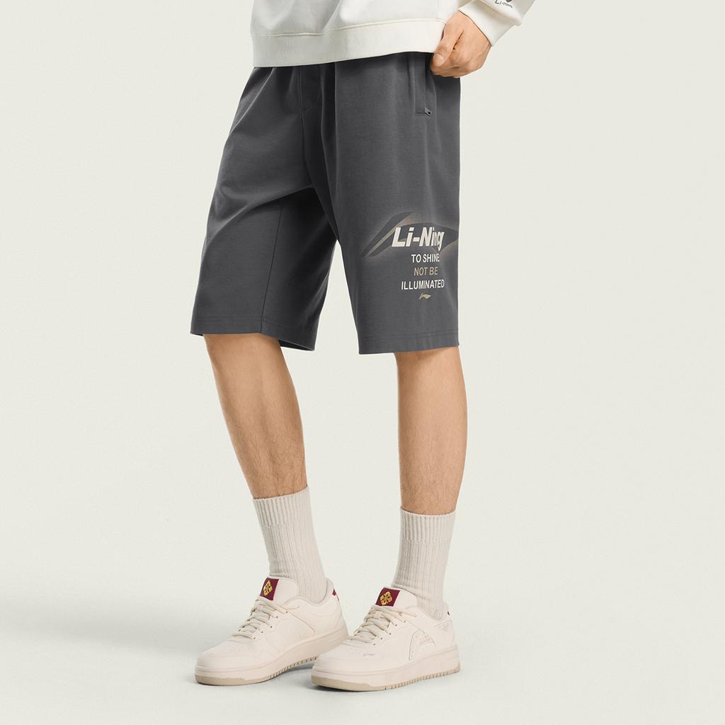 Li Ning Спортивный стиль жизни Серия Логотип Буквы Короткие спортивные штаны Мужские шорты AKSW233-2