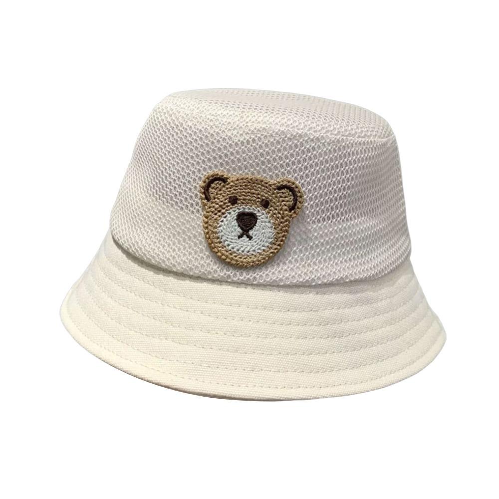 Cartoon Bear Children Sun Visor Hat Sun Protection Breathable Sunscreen Buckets Hat Uv Protection Sunshade Hat Summer