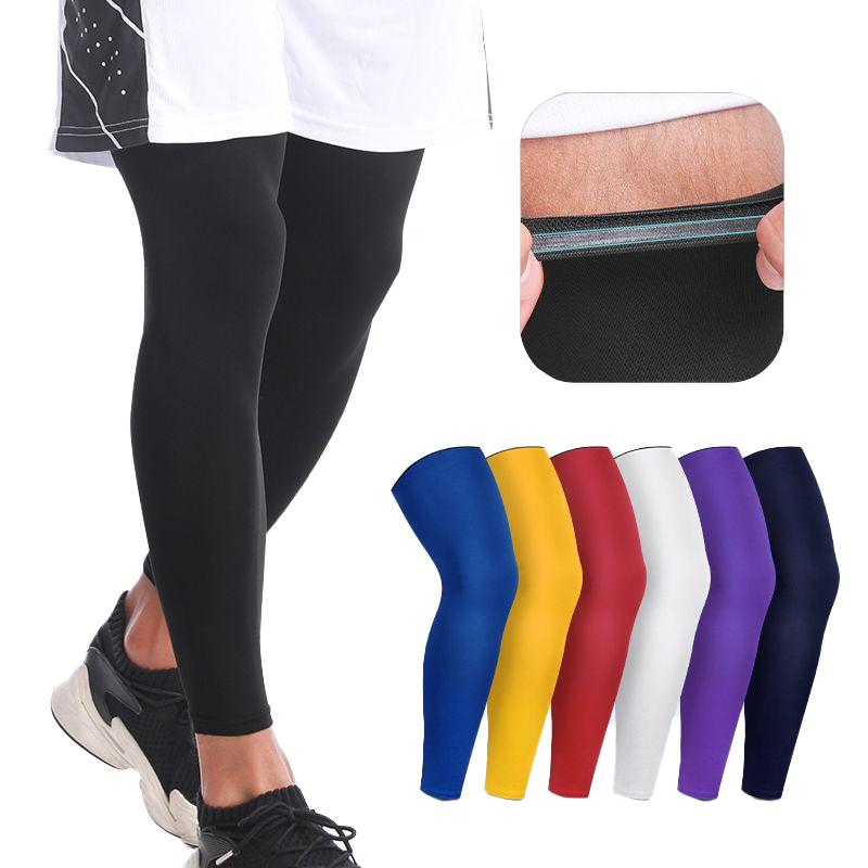 Customized Color Sport Basketball Cycling Running Protector Compression Leg Long Sleeve Knee Guard Pad