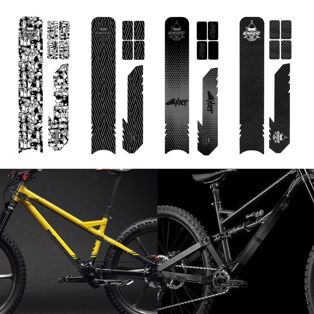 Защитные наклейки на раму горного велосипеда Защита пера цепи велосипеда Устойчивые к царапинам наклейки на раму велосипеда Пленка