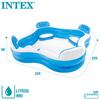 Надувной бассейн INTEX Swim Center Family Lounge, квадратный, разноцветный, 229 x 229 x 66 см, 56475 [Официальный японский продукт]